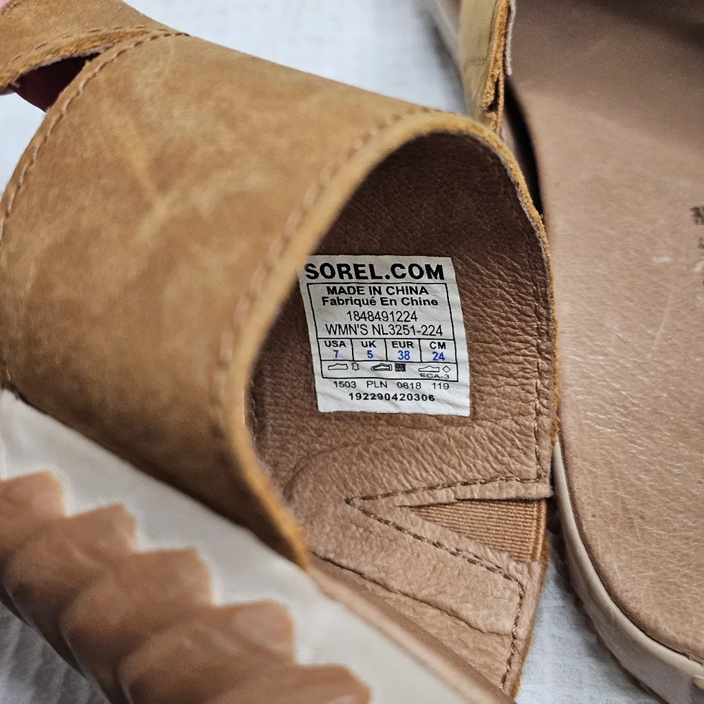 Sorel Tan Slide Sandals - Picture 7 of 11